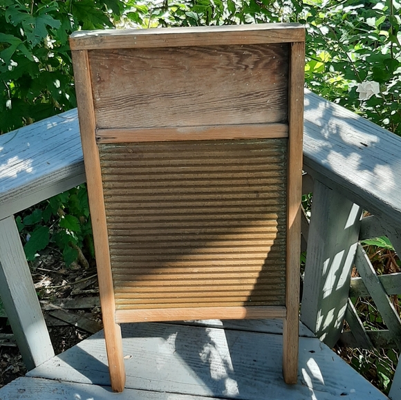 Vintage 1900's Wood & Metal Washboard